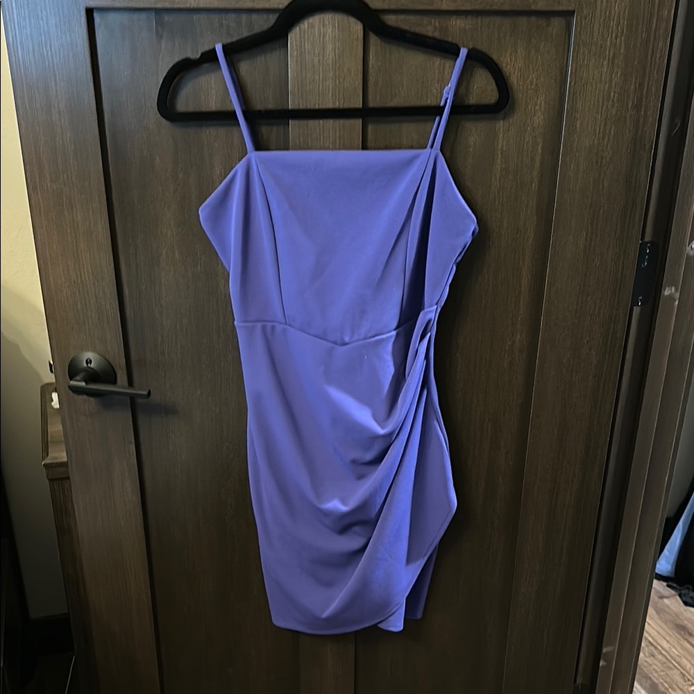 Dry Goods Blue Ruched Bodycon Mini Dress